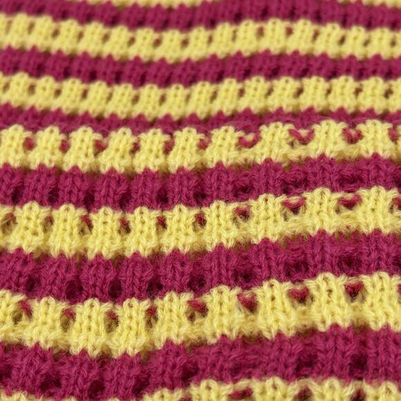 Free People Movement Stripe It Up Cool Down Beanie Size ALL NWT Rose/Yellow - Picture 2 of 9